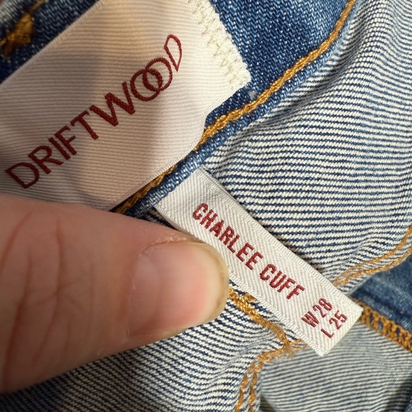 NWT‎ Driftwood Charlie Cuff Jeans- 28x25 - Picture 8 of 10